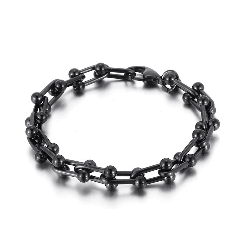 Titanarmband Mit Hufeisenschnalle Für Herren Und Damen, U-Förmiges Schnallenarmband