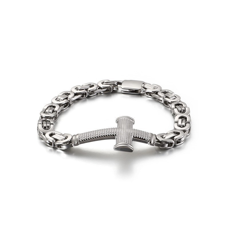 Beliebte Fashion Street Cross Back Chain Titanarmband Für Männer Beliebte Fashion Street Cross Back Chain Titanarmband Für Männer