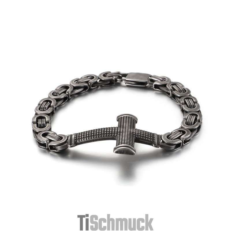 Beliebte Fashion Street Cross Back Chain Titanarmband Für Männer Beliebte Fashion Street Cross Back Chain Titanarmband Für Männer