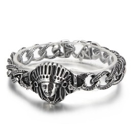 Neu Casting Schmuck Retro Cool Chef Muster Titan Herren Armband