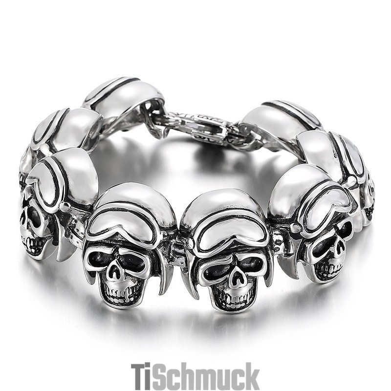 Vintage Cool Rock Skull Titan Armband Für Männer