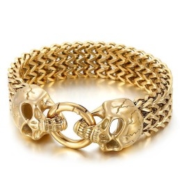 Schickes Hipster-Armband Aus Titan Mit Totenkopfmotiv