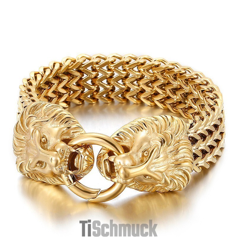 Schickes Trendiges Titan-Löwenkopf-Armband
