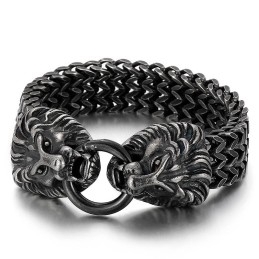 Schickes Trendiges Titan-Löwenkopf-Armband