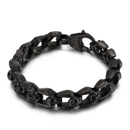 Mode Vintage Wind Titan Schädel Schmuck Hip Hop Rock Herren Armbänder