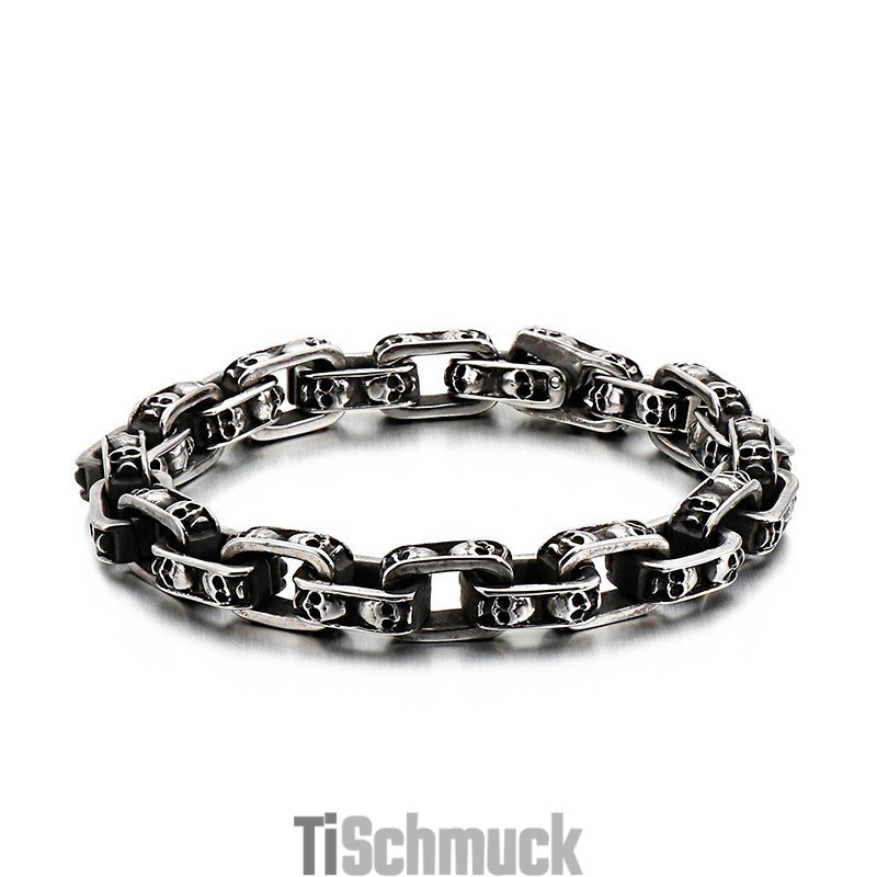 Titan Totenkopf Armband Schickes Biker Geister Armband Titan Schmuck