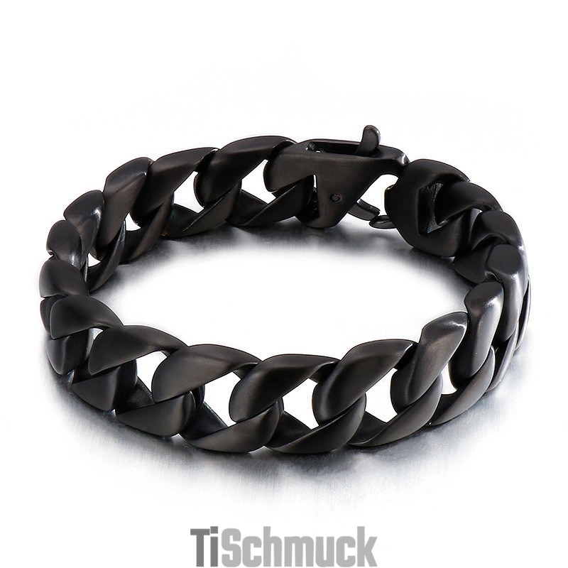 Titan Schwarz Herren Armband Herren Kette Titan Schwarz Herren Armband Herren Kette