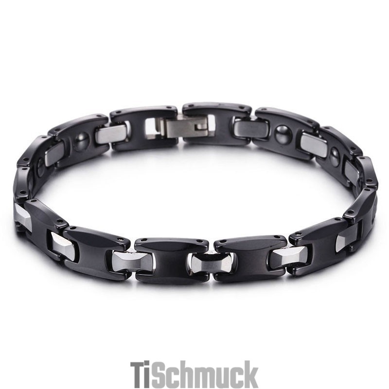 Exquisite Paararmbänder Aus Titan In Schwarz