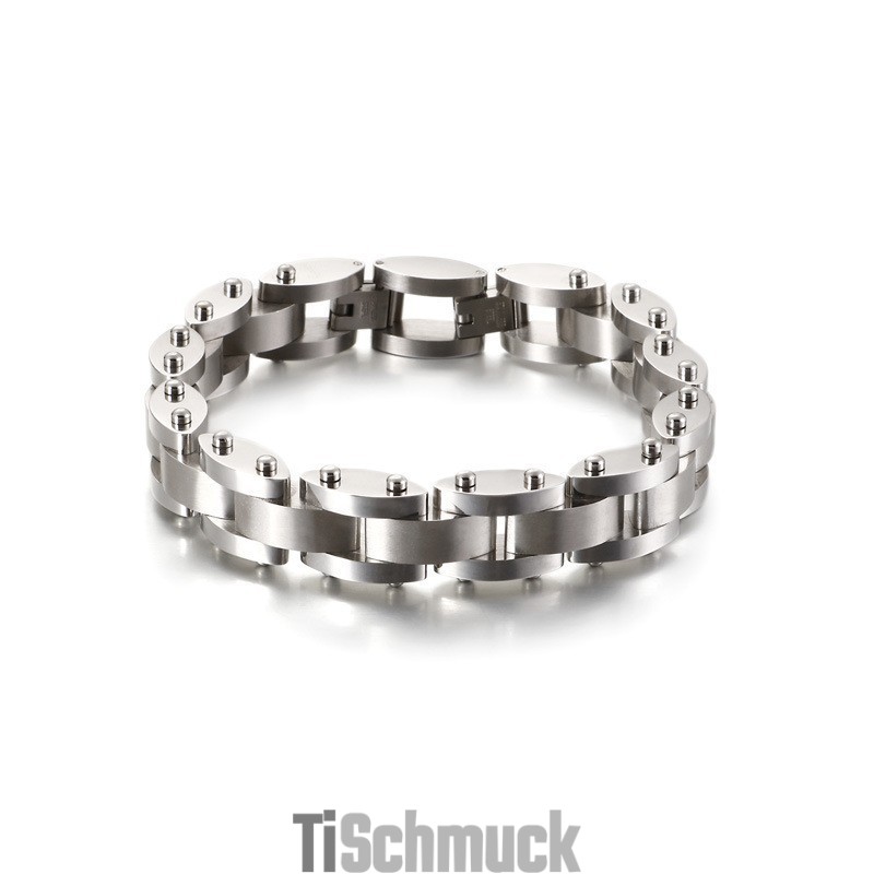 Kombination Aus Schwerem Titanarmband Für Herren