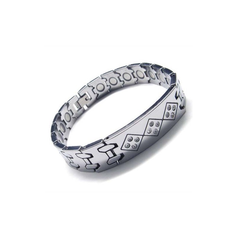 Wolframkarbid 12 Mm Breit Mit Diamanten Herrenarmband