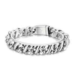 Modisches, Poliertes, Schickes Titanarmband Für Männer