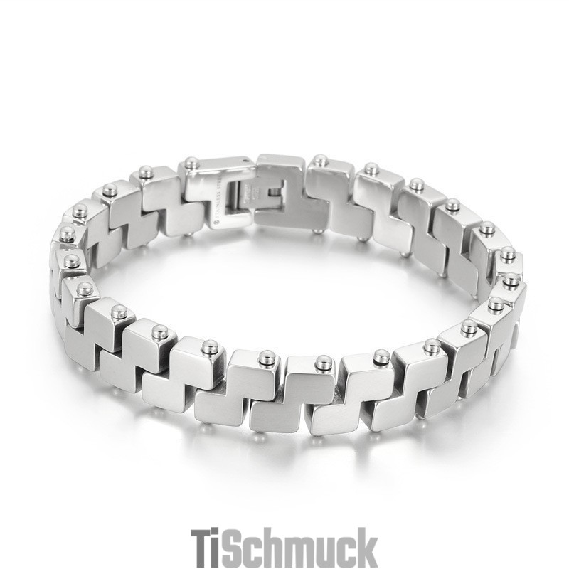 Vakuumbeschichtetes 18Kz-Buchstaben-Titan-Herrenarmband Vakuumbeschichtetes 18Kz-Buchstaben-Titan-Herrenarmband