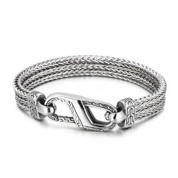 Vintage Drachenknochenmuster Titanarmband Für Männer