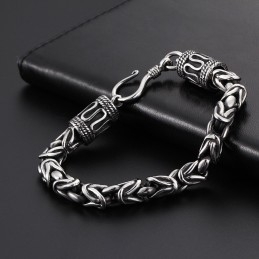 Vintage-Mode Chic Ring Verschluss Kiel Frieden Muster Titan Herren Armband Für Geschenke