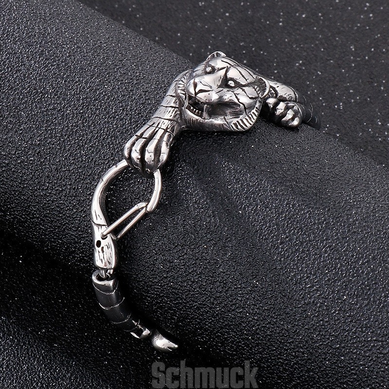 Cooles Antik Gold Tiger Titan Armband Für Männer Cooles Antik Gold Tiger Titan Armband Für Männer