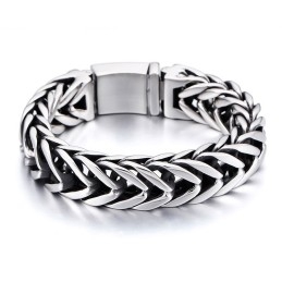 Cooles V-Förmiges Doppellagiges Dickes Titan-Herrenarmband