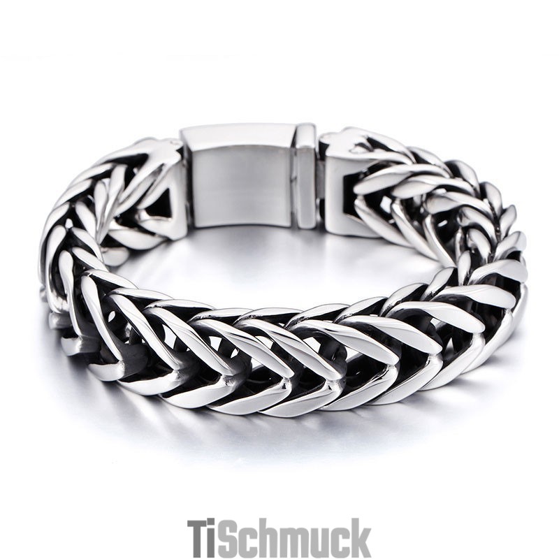 Cooles V-Förmiges Doppellagiges Dickes Titan-Herrenarmband Cooles V-Förmiges Doppellagiges Dickes Titan-Herrenarmband