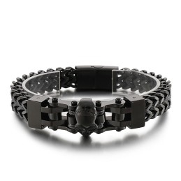 Cooles Herren Hip Hop Totenkopf Titan Armband