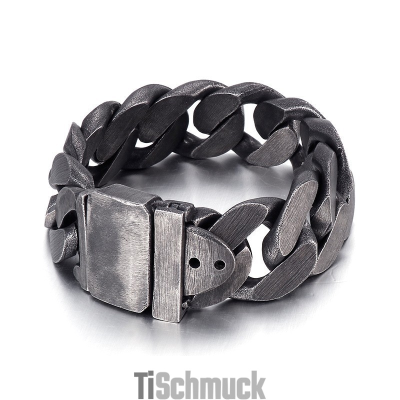 Modisches Schwarzes Titan-Herrenarmband