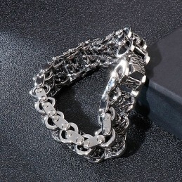 Retro Cool Dragon Bike Chain Herren Titan Armband
