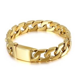 Mode Hiphop Herren Bronze Titan Armband