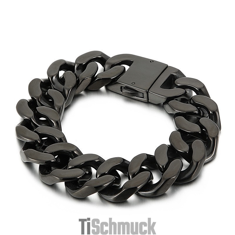 Schwarzes Titanarmband, Modischer Titanschmuck Schwarzes Titanarmband, Modischer Titanschmuck