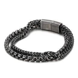 Quadratisches Doppellagiges Herren-Titanarmband