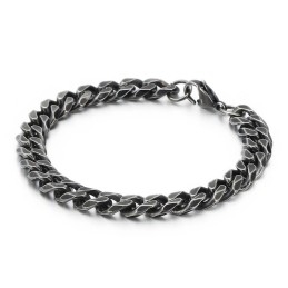 Modisches Herrenarmband Aus Titan Im Vintage-Stil, Flach Gebürstet