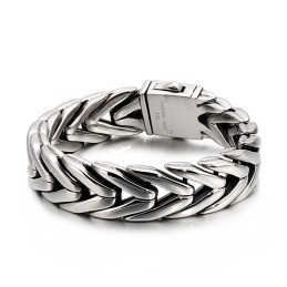 Cooles Titanarmband Mit Blumenverschluss