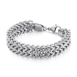 Doppellagiges V-Förmiges Overlord-Ketten-Titanarmband Für Herren