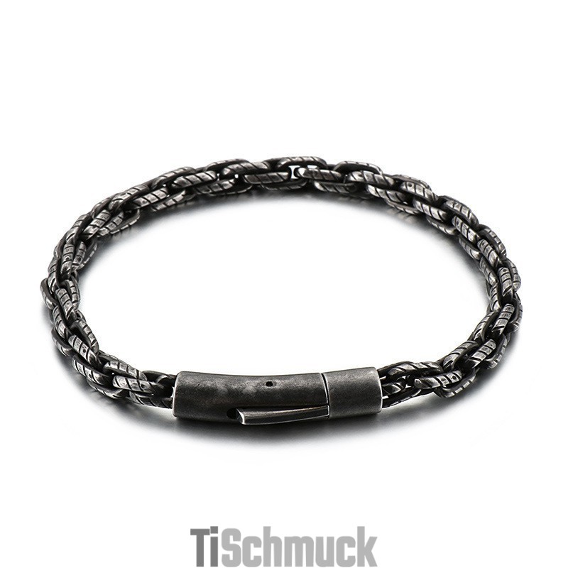 Herren Armbänder Retro Hip Hop Mode Titan Armbänder