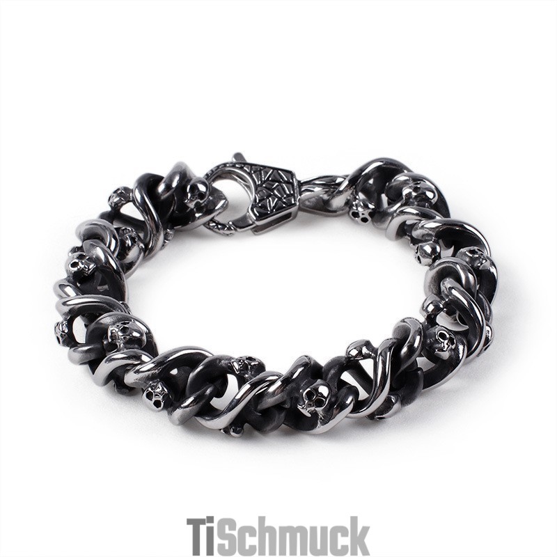 Alternative Chic Herrenarmband Cooles Titan Totenkopf Armband