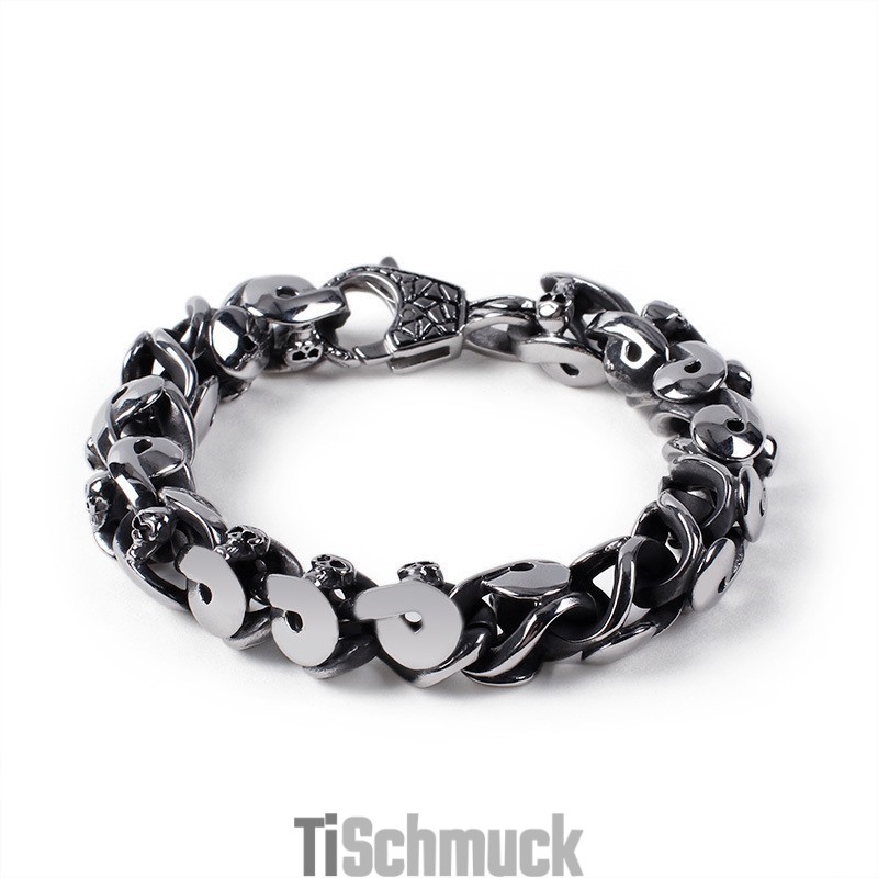 Alternative Chic Herrenarmband Cooles Titan Totenkopf Armband Alternative Chic Herrenarmband Cooles Titan Totenkopf Armband