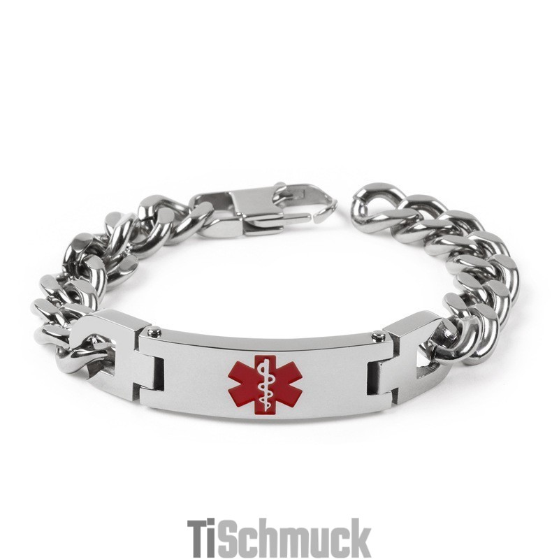 Version Der Fashion Bend Marke Red Medical Logo Herrenarmband Titan Schmuck Version Der Fashion Bend Marke Red Medical Logo Herrenarmband Titan Schmuck