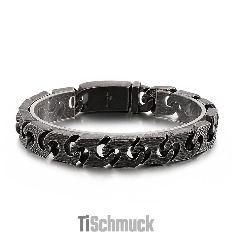 Vintage Geometrisches Schickes Titanarmband Für Männer Vintage Geometrisches Schickes Titanarmband Für Männer