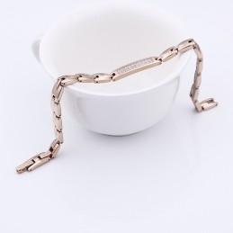Mode Germanium Stein Mit Diamanten Paar Titan Armband