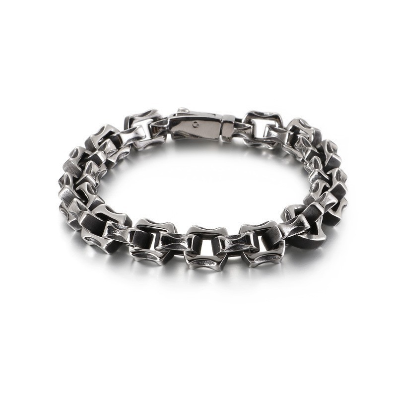 Unregelmäßiges Quadratisches Titanarmband Für Männer