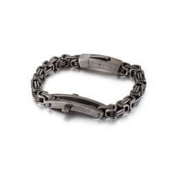 Titanarmband Mit Gebogenem Kreuz Auf Der Rückseite Für Männer