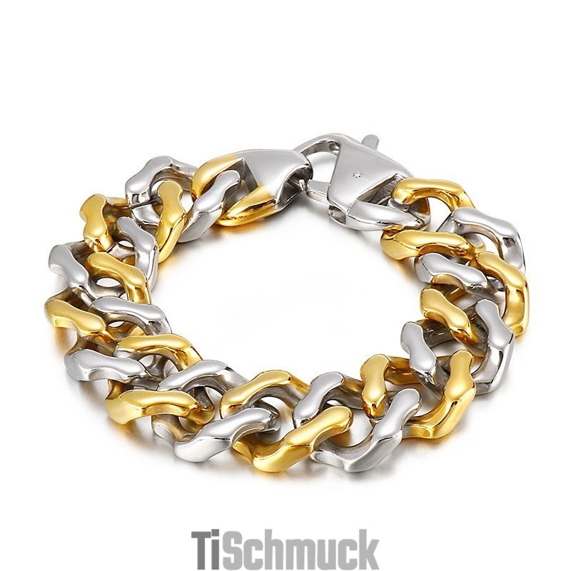 Herren Inter-Gold Armbänder Vierseitiges Schleifarmband Schmuck