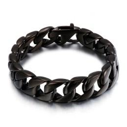 Vakuumplattiertes Schwarzes Glänzendes Armband