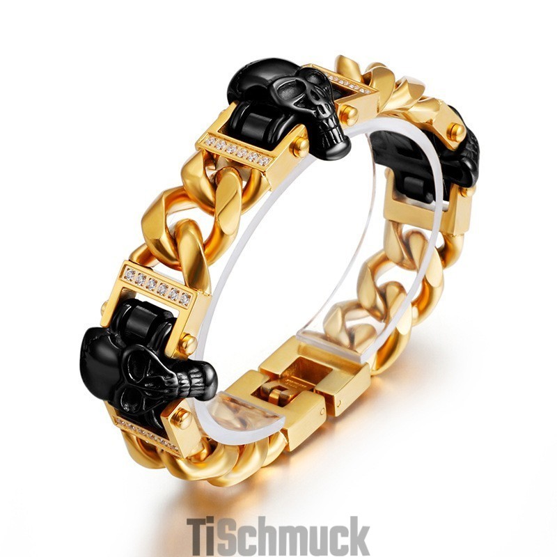 Totenkopf Armband Armband Armband Hiphop Street Dance Männlich Titan Schmuck Totenkopf Armband Armband Armband Hiphop Street Dance Männlich Titan Schmuck