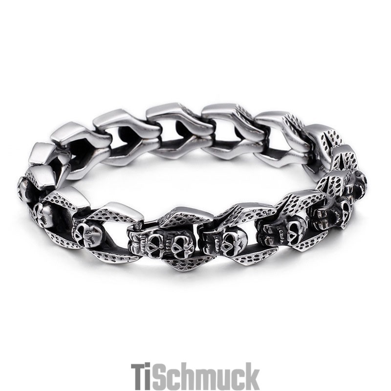 Schicke Windschädel-Armbänder Tide Men Titan-Armbänder Schicke Windschädel-Armbänder Tide Men Titan-Armbänder