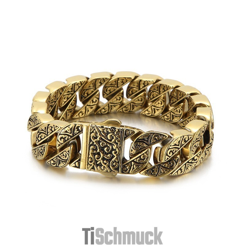 Musterguss-Titanarmband Für Männer