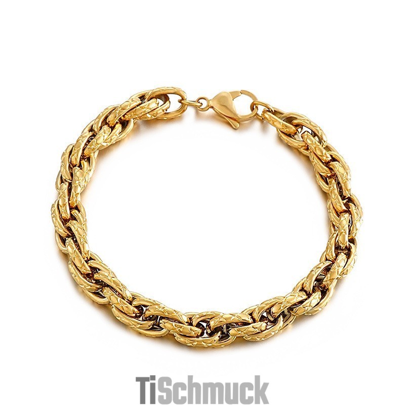 Titanarmband Im Hip-Hop-Stil Mit Schlangenmuster Für Herren