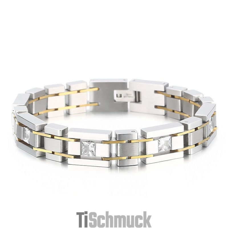 Modisches Geburtstagsgeschenk Mit Diamanten Titanarmband Für Männer