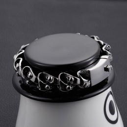 Cooles Schickes Totenkopf-Titanarmband Für Männer