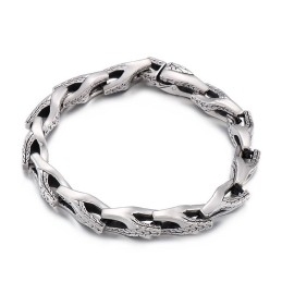 Schlangenknochen-Titanarmband Für Männer