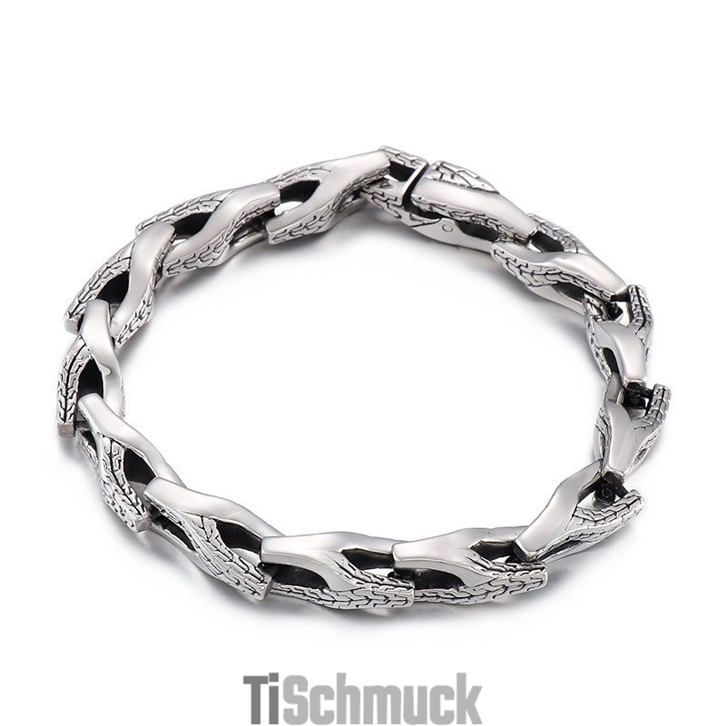 Schlangenknochen-Titanarmband Für Männer