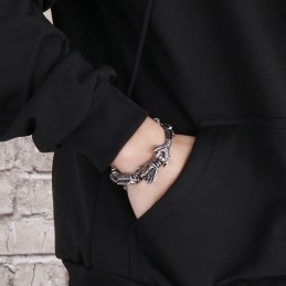 Cooles Schickes Zodiac Dragon Titan Armband Für Männer