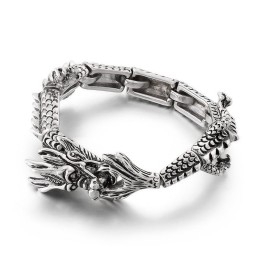 Cooles Schickes Zodiac Dragon Titan Armband Für Männer